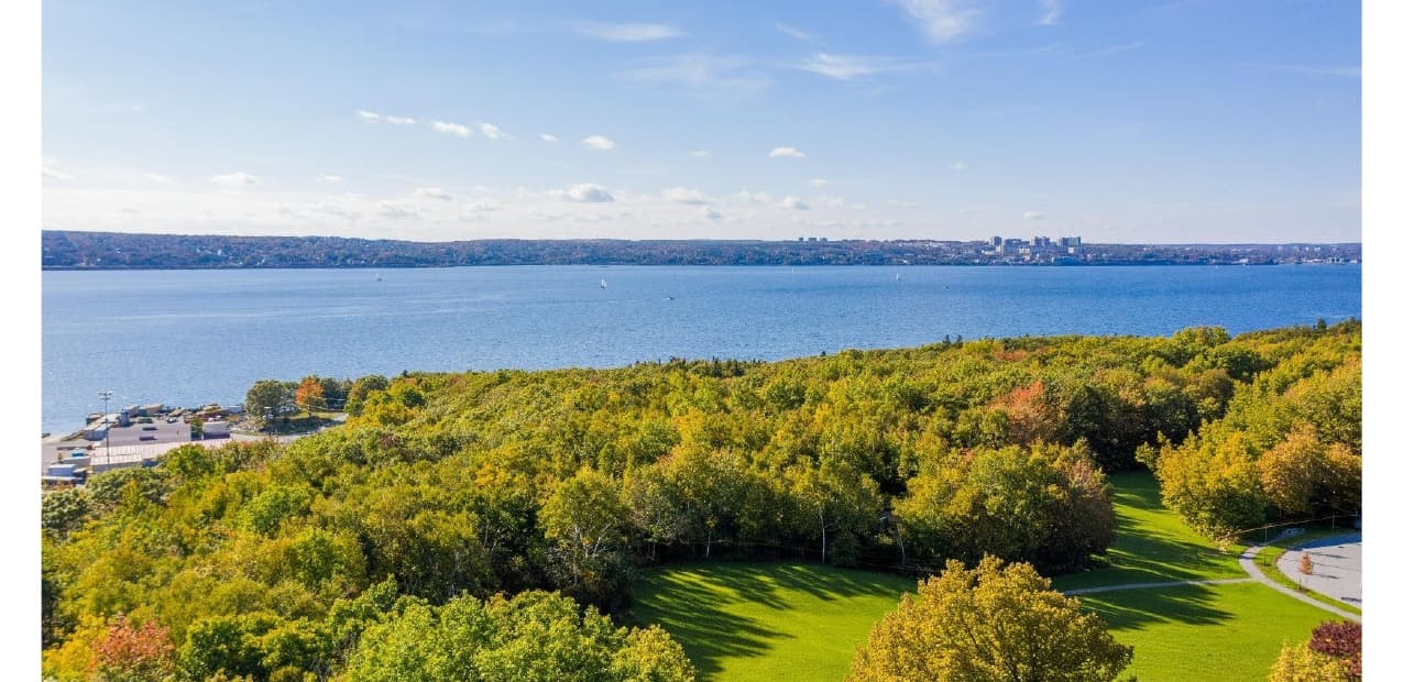 Bedford Basin and Bedford, with the best sunset views on the site